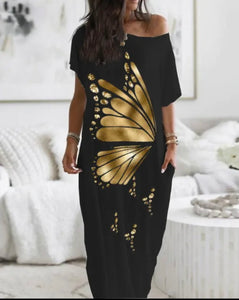 Golden Butterfly Sun Dress