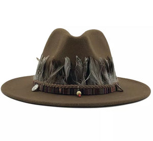 Unisex  Collection Fedora Hats With Feather